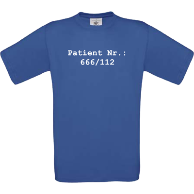 "Patient Nr. 666/112" royalblau